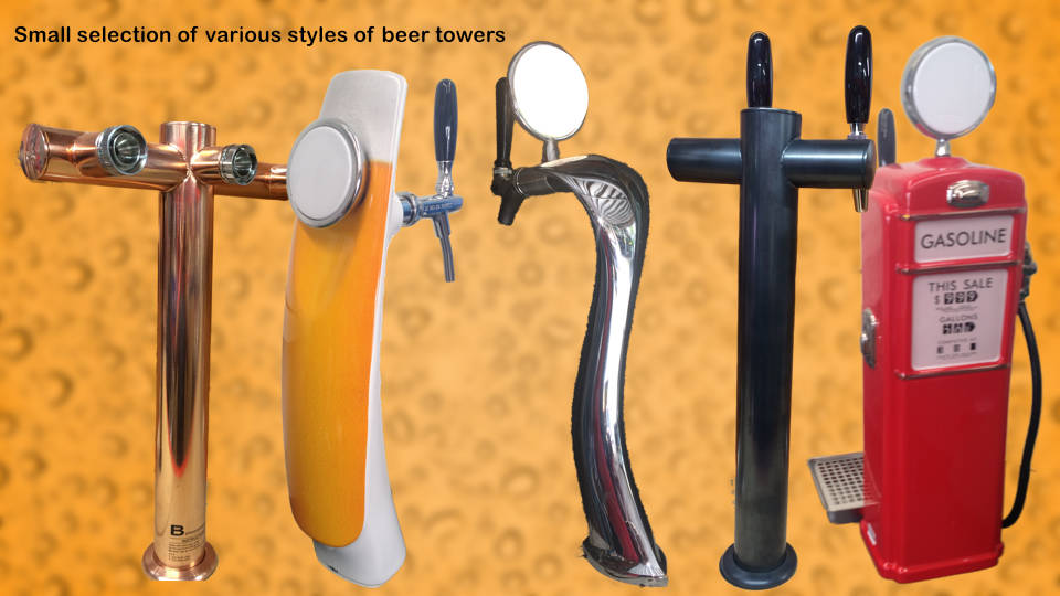 assorted beer towers